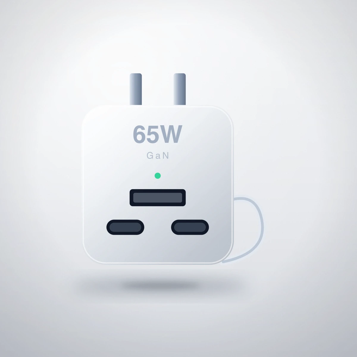 Chargeur rapide 65 W GaN — autre vue